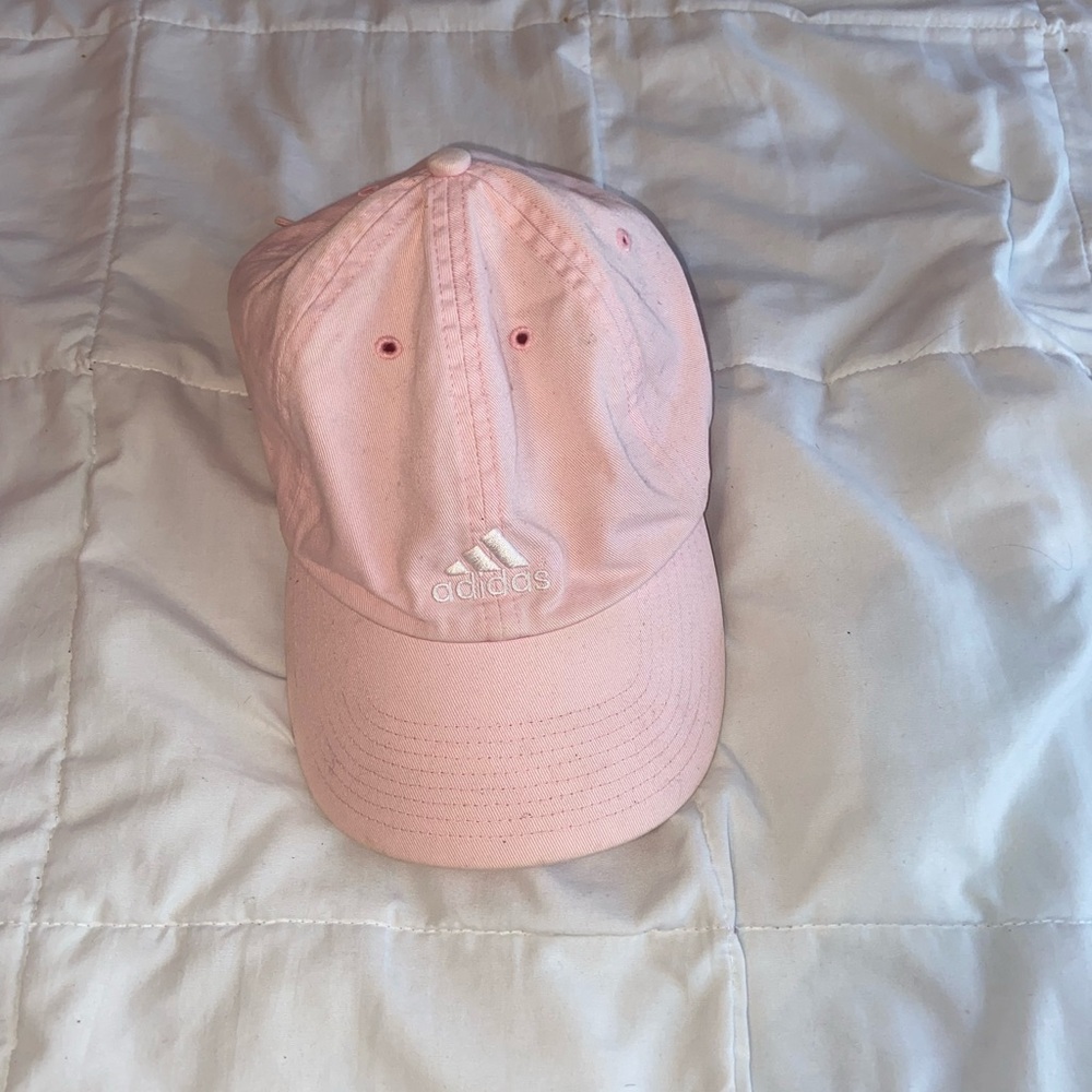 Pastel light pink Adidas baseball cap / hat 

#y2k #streetwear #coquette #pastel
